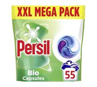 Persil Bio Laundry Capsules, 55 Washes - 4-in-1 Laundry Capsules, Fast-Dissolving, Lifts Stains 1st Time and Leaves Laundry Fresh Even in Quick & Cold Washes