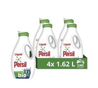 Persil Bio Laundry Washing Liquid Detergent stain removal first time 100% recyclable bottle 4x 1.62 L (240 washes)