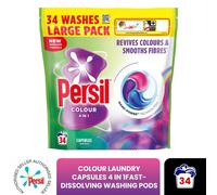 Persil Colour Laundry Capsules 4 in 1 102 Washes 3 Pack - Fast Dissolving Washing Pods for Bright Colours, Powerful Cleaning & Fabric Care Protection