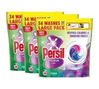 Persil Colour Laundry Capsules 4 In 1Fast-Dissolving Washing Pods 34 Wash, 3 Pk