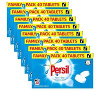 Persil Laundry Tablets Family Pack Gentle next to Skin Touch on Stains New Concentrated Formula for Effortless Laundry, Non-Bio 40 tablets, 20 Wash 1.2KG Pack of 8