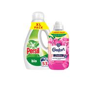 Persil Liquid Detergent Bio 53 Washes & Comfort Creations Honeysuckle & Sandalwood 48 Washes Kit