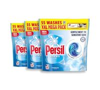 Persil Non Bio 4 in 1 fast-dissolving laundry capsules, gentle next to sensitive skin while leaving laundry fresh even in quick & cold washes 55 washes - Pack of 3
