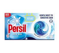 Persil Non Bio 4-in-1 Laundry Capsules 12 Washes | Gentle next to sensitive skin, removes tough stains, nano-power technology, fast dissolving, effective in quick & cold washes