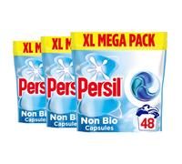 Persil Non Bio 4-in-1 Laundry Capsules 48 Washes | Gentle next to sensitive skin, removes tough stains, nano-power technology, fast dissolving, effective in quick & cold washes