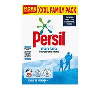 Persil Non Bio Washing detergent powder 130 Wash, tough on Stain washing powder more concentrated, XXXL Family Pack Laundry detergent, Gentle to sensitive skin washing machine powder, 6.5Kg (1)