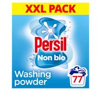 Persil Non Bio Washing Powder XXL Family Pack gentle next to sensitive skin for outstanding stain removal in cold washes 77 washes (3.85 kg)