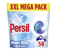 Persil Sensitive Non Bio 4-in-1 Laundry Capsules, 50 Washes - Fast-Dissolving, Tough on Stains, Gentle Next to Sensitive Skin Even in Quick & Cold Washes