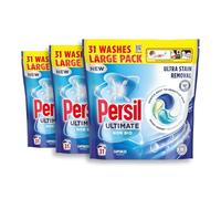 Persil Ultimate Non Bio Laundry Capsules Ultra Stain Removal 93 Washes 3 Pack - Gentle Laundry Washing Pods with Powerful Stain Removal & Long Lasting Freshness