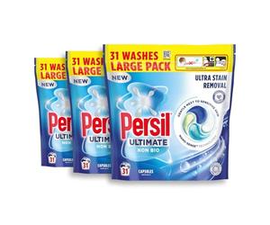 Persil Ultimate Non Bio Laundry Capsules Ultra Stain Removal 93 Washes 3 Pack - Gentle Laundry Washing Pods with Powerful Stain Removal & Long Lasting Freshness