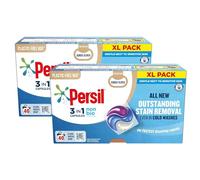 Persil XL 3-In-1 Washing Capsules All New Outstanding Stain Removal Even In Cold Washes With Triple Action Cleaning All In One Power Washing Capsules, 40 Washes (Non-Bio, Buy 2)