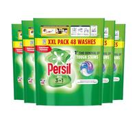 Persil XL 3-in-1 Washing Capsules Outstanding Stain Removal with No Residues Even in Quick and Cold Washes 7 Days of Lasting Freshness Washing Pods 48 Washes (Buy 5, Bio)
