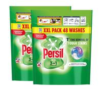 Persil Bio 3 in 1 Washing Capsules 1st time removal of tough stains outstanding stain removal in quick & cold washes 48 washes
