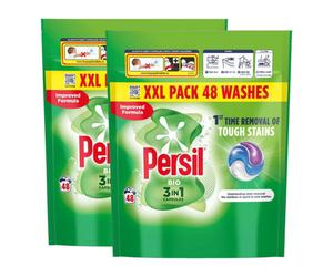 Persil Xxl 3 In 1 Washing Capsules Bio With Lasting Freshness 48 Washes, 2 Pack