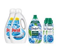 Persil XXL Washing Liquid Detergent Non-Bio 95 W 2.565L 2pk w/Comfort Botanical Elixir Heavenly Fresh Scent Booster, 460ml and Fabric Conditioner Heavenly Fresh Softner 960ml, 64W