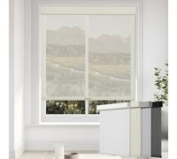 Persilux Free-Stop Cordless Solar Roller Blinds Light Filtering Roller Shades for Windows (Beige, 39"W x 72"H) 5% Openness View Through UV Protection Solar Shades for Indoor Windows Home Patio Doors