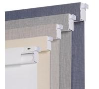 Persilux No Drill Blackout Roller Shades for Windows, White, 22" W x 72" H