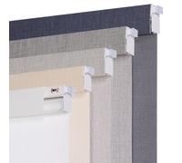 Persilux No Drill Light Filtering Roller Window Shades, White, 25"W x 72"H