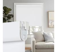 Persilux No Drill No Tools 100% Blackout Blinds for Window Blinds Cordless Roller Shades (White, 25" W x 72" H) Thermal Insulated UV Protection Privacy Roller Blinds for Home Bedroom Easy to Install