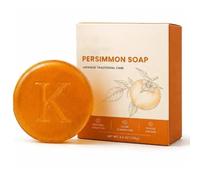 Persimmon Bar Soap 100g, Japanese Inspired Gentle Body Cleansing Soap Bar for Daily Shower, Creates Creamy Foam for Refreshing Bath Experience, Travel-Friendly Solid Soap for Men & Women