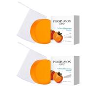 Persimmon Body Soap Bar, Japanese Refreshing Persimmon Soap for Body Odor Removal, Anti-Odor Deodorant Bar Soap Persimmon Body Wash for Strong Odor Smell Remove (2PC)
