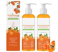 Persimmon Body Wash 2 PCS Shower Gel for Refreshing Old PeopleSmell Natural Shower Gel Persimmon Soap for Removes Strong Body Odor, Deeply Cleansing Moisturizing for Men & Women 120ml