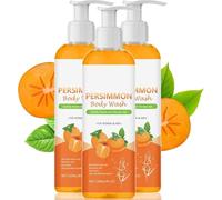 Persimmon Body Wash, Body & Face Persimmon Wash for Old People Smell, Anti-Odor Deodorant Persimmon Body Wash for Strong Odor Smell Remove, Gentle Ingredient, Fresh Scent & Deeply Cleansing (3)