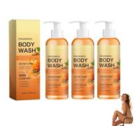 Persimmon Body Wash, Body Wash for Old People Smell, 100ML (3PCS) | Moisturising Body Wash for Strong Body Odor, Persimmon and Green Tea Extracts, for Men and Women Daily Shower Use.