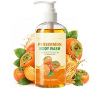 Persimmon Body Wash for Age-Related Body Odour (Nonenal) - Natural Deodorant Shower Gel for Women & Men, Targets Sweat & Underarm Smell, Deeply Cleans Excess Oil, Fresh Scent, Large Bottle (300ml)
