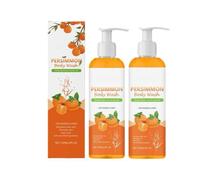 Persimmon Body Wash for Body Odor, 2 Pack Natural Smells Removing Shower Gel, Deodorants Bodys Wash with Persimmon Green Tea Extracts, Deeply Cleansing Moisturizing Shower Gels, for Men & Women