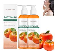 Persimmon Body Wash for Body Odor, Anti-Odor Deodorant Persimmon Body Wash for Strong Smell, Purifying Deodorizing Cleanser, Cleansing & Moisturizing Body, Long-Lasting Freshness (2pcs)