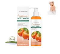 Persimmon Body Wash for Body Odor Control, Natural Deodorant Bar Soap for Old People Smell, Cleansing Skin Deodorizing With Persimmon & Aloe Vera Extracts, Long-lasting Freshness (1PCS)