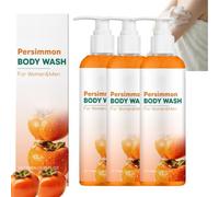 Persimmon Body Wash For Body Odor Control-Travel Size Bodys Odor Eliminator For Men & Women, Purifying Deodorizing Whole Bodys Wash For Underarms & Smelly Feet, Gentle For Sensitive Skin (3)