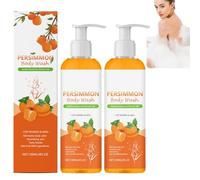Persimmon Body Wash for Body Odor, Natural Persimmon for Old People Smell, Natural Deodorant Body Wash for Strong Odor Smell Remover, Fresher Scent, Deeply Cleansing & Moisturizing Body (2pcs)