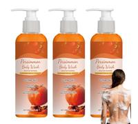 Persimmon Body Wash for Body Odors Control, Oil-control bodys wash, Moisturizing and Nourishing Bath Milk, Daily Deep Cleansing Shower Gel,Lasting Odors Control & 24h freshness Shower Gel. (3PCS)