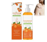 Persimmon Body Wash for Odor Control, Body Wash for Women with Coconut Oil, Eliminates Odor, Nourishes Skin, Fresh Feel, Bodys was-h Gel for Women & Men (1PC)