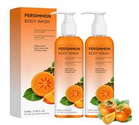 Persimmon Body Wash for Odor Control,Remove Body Odor Shower Gel,Cleansing Body Deodorizing with Persimmon & Green Tea Extracts,Persimmon Body Wash for Old People Smell (2PCS)
