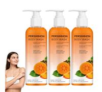 Persimmon Body Wash for Old People Smell, Cleansing Body Deodorizing with Persimmon, Persimmons Deodorant Bar Soap for Strong Odor Smelly Feet Remove, Soothing Cleanser for Sensitive Skin. (3PCS)