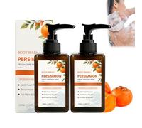 Persimmon Body Wash For Old People Smell, Deeply Cleansing & Moisturizing Shower Gel, Fresh Persimmon Scent, Gentle Hydrating Body Cleanser, Gentle Daily Body Cleanser For All Skin Types (2 PCS)