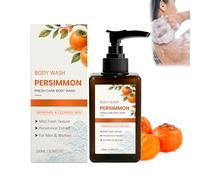 Persimmon Body Wash For Old People Smell, Deeply Cleansing & Moisturizing Shower Gel, Fresh Persimmon Scent, Gentle Hydrating Body Cleanser, Gentle Daily Body Cleanser For All Skin Types (1 PC)