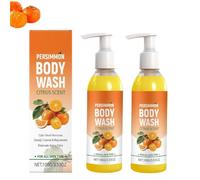 Persimmon Body Wash for Old People Smell, Fresh Scent, Citrus Scent Deodorizing Wash for Strong Odor with Fruit Extract, for Strong Odor Smell Remover, for All Skin Types (2pcs)