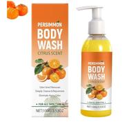 Persimmon Body Wash for Old People Smell, Fresh Scent, Citrus Scent Deodorizing Wash for Strong Odor with Fruit Extract, for Strong Odor Smell Remover, for All Skin Types (1pcs)