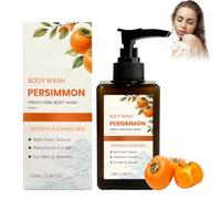 Persimmon Body Wash for Old People Smell,Mild Refreshing Shower Gel,Gentle Hydrating for Senior Dry Aging Skin, Daily Full Body Odor Control (1 pcs)