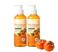 Persimmon Body Wash for Old People Smell, Persimmon Soap for Nonenal, Japanese Persimmons Soaps for Old People, Deeply Cleansing and Moisturizing Body (2PC)