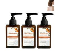 Persimmon Body Wash, for Old People Smell, Refreshing Odour Control for All Skin Types, Deeply Cleansing & Moisturizing, Mild Non-irritating Body Cleanser, Family-friendly Daily Body Wash (3PCS)