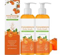 Persimmon Body Wash, Natural Deodorant Body Wash, Deep Hydration & Refreshing Shower Gel, With Persimmon & Green Tea Extracts, Deeply Cleansing & Moisturizing Body for Old People Smell (2)
