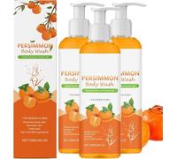 Persimmon Body Wash, Natural Deodorant Body Wash, Deep Hydration & Refreshing Shower Gel, With Persimmon & Green Tea Extracts, Deeply Cleansing & Moisturizing Body for Old People Smell (3)