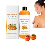 Persimmon Body Wash, Natural Deodorant Persimmon Shower Gel for Body Odor Removing, Deeply Cleansing & Moisturizing for Men & Women, Even Skin Tone, Smooth Skin, Refreshing Scent (1pcs)