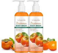 Persimmon Body Wash, Nourishing Body Wash for Odor Control, Gentle Cleansing & Moisturizing Formula, for Underarms, Intimate Inner Thigh, Bikini Area, Smelly Feet, 100ml (2PCS)