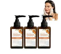 Persimmon Body Wash - Old People Smell, Odours Control Body Cleanser (3PCS) | Deodorising Shower Gel with Green Tea Extract, Hydrating Body Care Cleanser for Aging Skin, Fresh Scent Cleansing Shower Gel